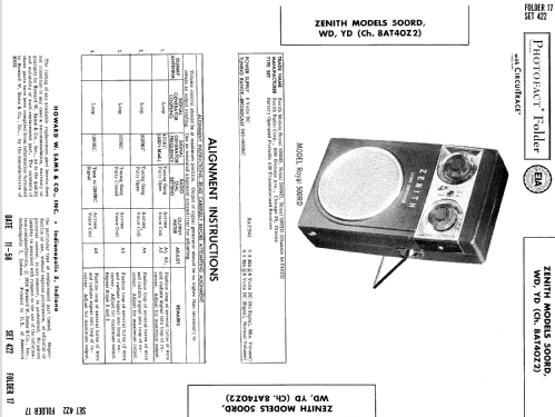 Royal 500WD Ch= 8AT40Z2; Zenith Radio Corp.; (ID = 751716) Radio