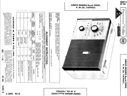 Royal 900G Ch= 7AT44Z1; Zenith Radio Corp.; (ID = 690350) Radio