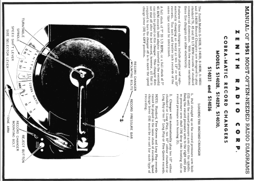 S14036 Cobra-Matic ; Zenith Radio Corp.; (ID = 122996) R-Player