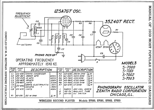 S-7001 ; Zenith Radio Corp.; (ID = 67607) Commercial Tr