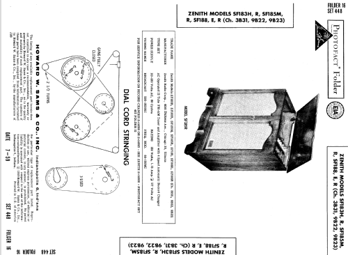 SF183R Ch= 3B31, 9B22, 9B23; Zenith Radio Corp.; (ID = 690722) Radio