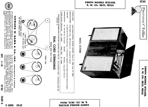 SF2530E Ch= 3B32 Ch= 9B26; Zenith Radio Corp.; (ID = 570849) Radio