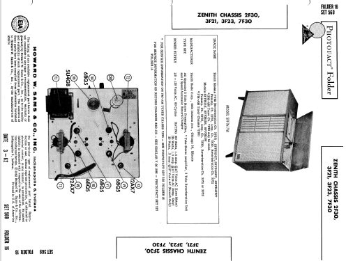 SFF2615 Ch= 7F30, 2F30, 7F20; Zenith Radio Corp.; (ID = 2490240) Radio