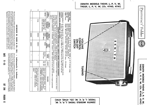 T404F Ch=4T40; Zenith Radio Corp.; (ID = 2665560) Radio