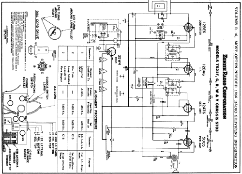 T521W Ch= 5T03; Zenith Radio Corp.; (ID = 127880) Radio