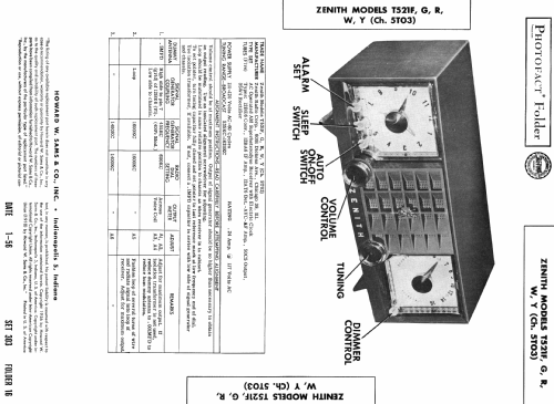 T521W Ch= 5T03; Zenith Radio Corp.; (ID = 680486) Radio