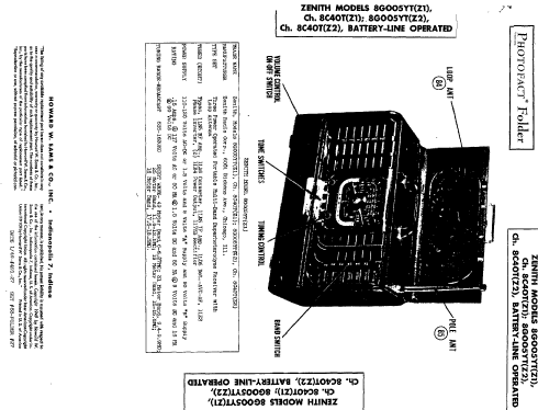 Trans-Oceanic 8G005YTZ1 Ch= 8C40TZ1; Zenith Radio Corp.; (ID = 491021) Radio