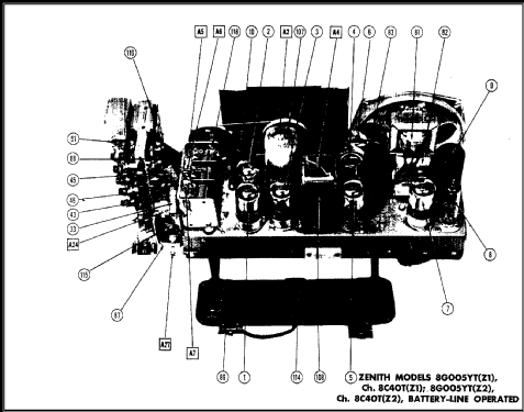 Trans-Oceanic 8G005YTZ2 Ch= 8C40TZ2; Zenith Radio Corp.; (ID = 491028) Radio