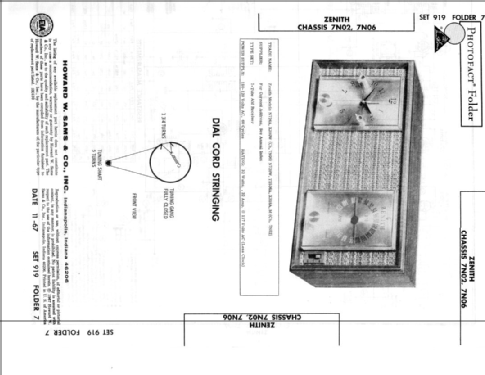 X316J Ch= 7N02; Zenith Radio Corp.; (ID = 1786765) Radio