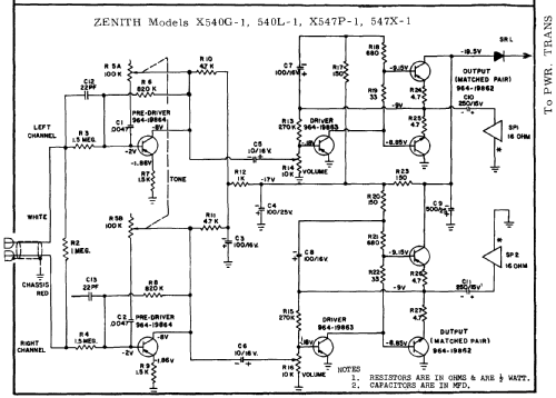 X540G-1 ; Zenith Radio Corp.; (ID = 157894) Ampl/Mixer