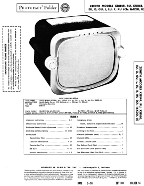 X-1814R Ch= 16X20; Zenith Radio Corp.; (ID = 2773576) Television