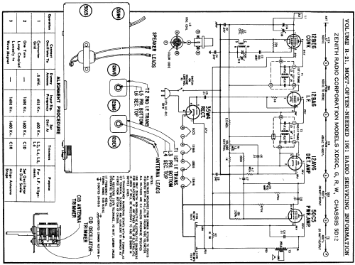 XD50C Ch= 5D12; Zenith Radio Corp.; (ID = 142281) Radio