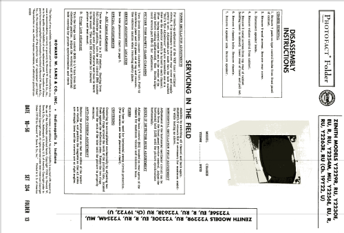 Y2230EU Ch= 19Y22U; Zenith Radio Corp.; (ID = 1945729) Television