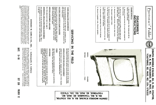 Y2670EUZ Ch= 17X23U; Zenith Radio Corp.; (ID = 2005244) Television