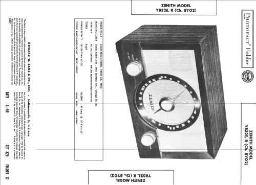 Y832R Super Symphonaire Ch= 8Y02; Zenith Radio Corp.; (ID = 2336521) Radio