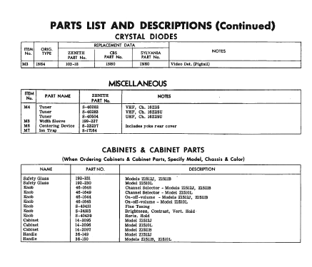 Z1511BU Ch= 16Z25U; Zenith Radio Corp.; (ID = 2419193) Television