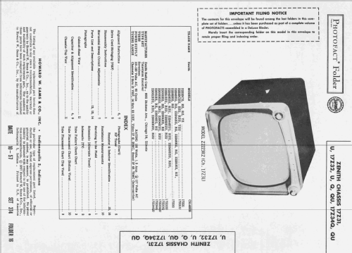 Z2223CZU Ch= 17Z31U; Zenith Radio Corp.; (ID = 2451399) Television