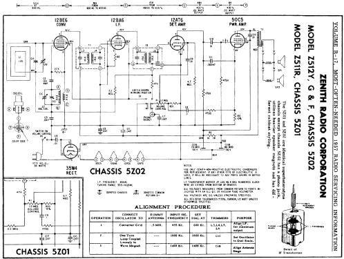 Z511R Ch= 5Z01; Zenith Radio Corp.; (ID = 135095) Radio