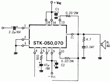 Схема включения stk403 070