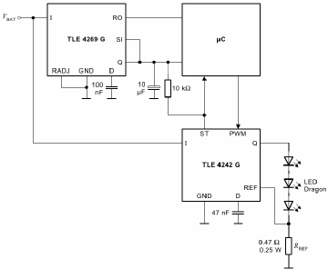 Схема включения tle4267