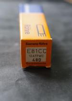 Siemens 12AT7WC tube box - NOS & NIB. 12AT7WC (US) = E81CC (EU). From own collection for use in Leben RS30-EQ, which a project of testing different 12AT7 tubes in over time and note differences.