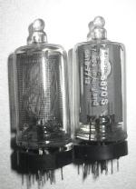 pair of ITT made in ingland nixe tubes, note the small getter ring