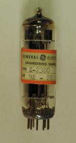 This is a General Electric Engineering Sample Tube Z-2300. I have no idea what it is other than the 9- pin vacuum tube shown in the photo. There are two initials on one of the elements. The filament arrangement is interesting as shown.