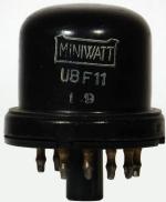 Philips- Röhre mit französischem „Miniwatt“ - Logo, war im Handel im Saarland.