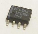 Die SMD-Version des LM386, natürlich mit reduzierter Ausgangsleistung.