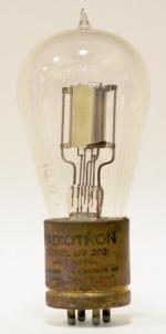 Radiotron UV 202.  Note faint 'RC' logo etched into glass bulb.