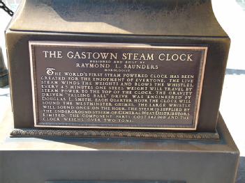 Canada: Steam Clock in V6B 1B8 Vancouver - Gastown