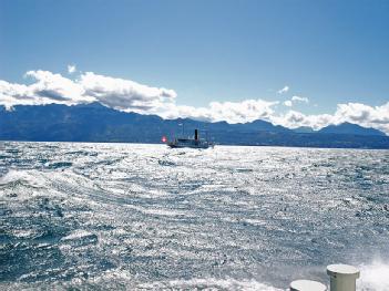 Switzerland: Belle Epoque Schaufelraddampfer La Suisse in 1006 Lausanne