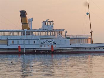 Switzerland: Belle Epoque - Schaufelraddampfer Rhône in 1007 Lausanne