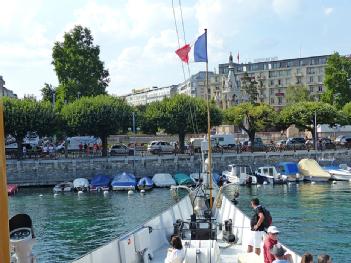 Switzerland: Belle Epoque Schaufelraddampfer Simplon in 1006 Lausanne