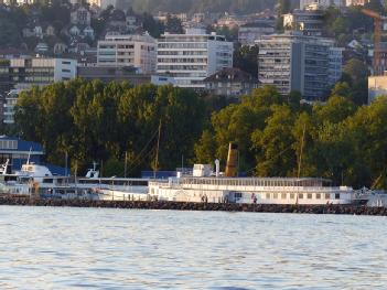 Svizzera: Belle Epoque - Schaufelradschiff Helvétie in 1007 Lausanne