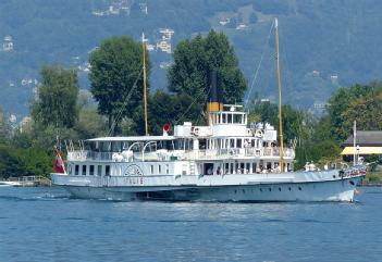 Switzerland: Belle Epoque - Schaufelradschiff Italie in 1006 Lausanne