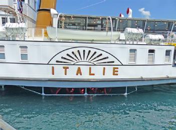 Switzerland: Belle Epoque - Schaufelradschiff Italie in 1006 Lausanne