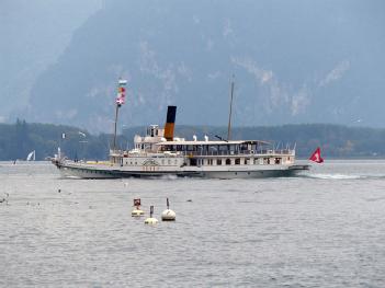 Switzerland: Belle Epoque - Schaufelradschiff VEVEY in 1006 Lausanne