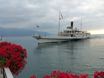 Suisse: Belle Epoque - Schaufelradschiff VEVEY à 1006 Lausanne