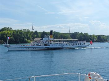 Suisse: Belle Epoque - Schaufelradschiff VEVEY à 1006 Lausanne