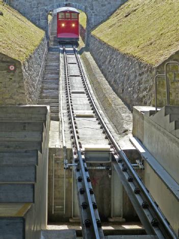 Switzerland: Bürgenstock-Bahn mit Museum in 6363 Kehrsiten-Bürgenstock