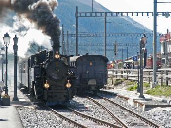 Switzerland: Dampfbahn Furka-Bergstrecke (DFB) in 6491 Realp