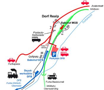 Switzerland: Dampfbahn Furka-Bergstrecke (DFB) in 6491 Realp