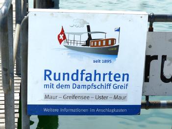 Schweiz / Switzerland: Dampfschiff Greif in 8124 Maur