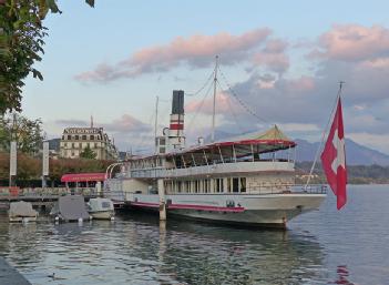 Switzerland: Raddampfer «Schiffrestaurant Wilhelm Tell» in 6006 Luzern