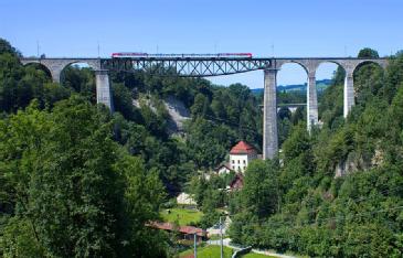 Switzerland: Sitterviadukt der Südostbahn in 9014 St. Gallen