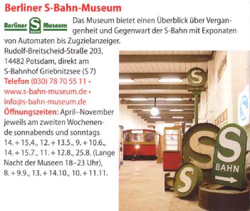 Germany: Berliner S-Bahn-Museum in 14482 Potsdam