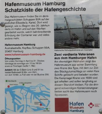 Allemagne: Hafenkran am Holzhafen Altona à 22767 Hamburg