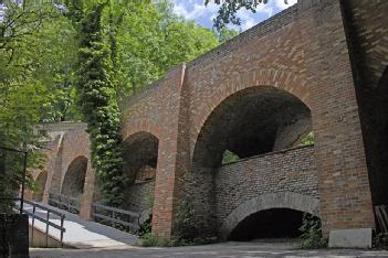 Germany: Lechkanäle mit Aquädukt am Roten Tor in 86150 Augsburg