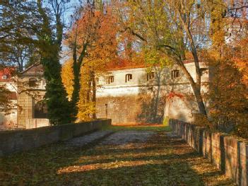 Germany: Lechkanäle mit Aquädukt am Roten Tor in 86150 Augsburg